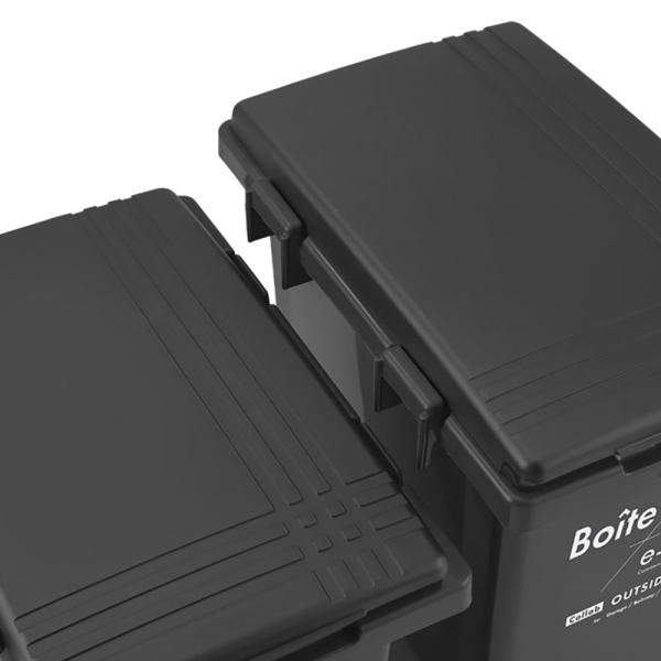 天馬(Tenma) 天馬 ゴミ箱 フタ付き 45L 連結可能 屋外 ブラック 幅31×奥行45×高さ60cm ELB-TBP45 Boite e-LABO つなげて分別ペール