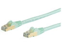 スターテック カテゴリー6A LANケーブル 5M アクア ツメ折れ防止RJ45コネクタ CAT6Aイーサネットケーフ
