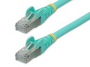 スターテック カテゴリー6A LANケーブル/1.5M/アクア/ハロゲンフリー/10GBE 500MHZ/100W POE++