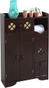 谷村実業(Tanimura Jitsugyo) クローバー柄のトイレラック(ワイドタイプ・ブラウン) 【TAN-121W(BR)】