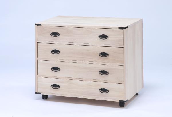 タック(Tac) キャスター付桐収納庫W75X4段 【TAN-166-75-4】