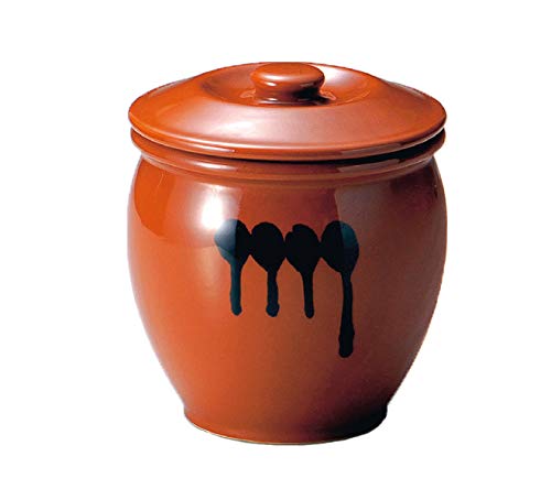 ヤマキイカイ 陶器　蓋付半胴かめ4号　7．2L【DHV1804】