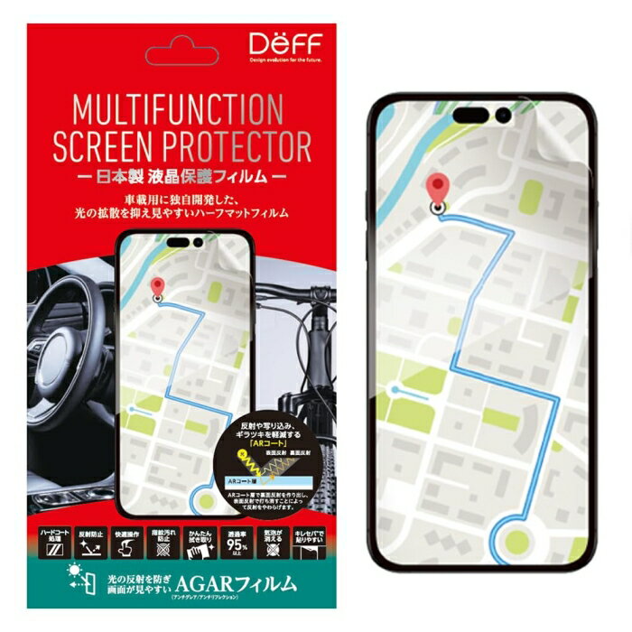 Deff ディーフ DF-IP23MMF iPhone 15 MULUTIFUNCTION SCREEN PROTECTOR ハーフマット -(DF-IP23MMF)