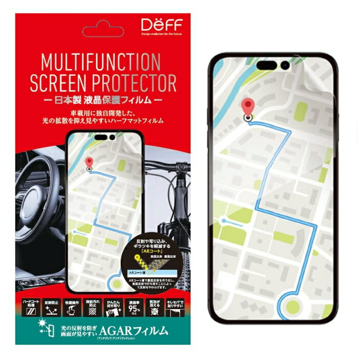 Deff ディーフ DF-IP23LMF iPhone 15 Plus MULUTIFUNCTION SCREEN PROTECTOR ハーフマット -(DF-IP23LMF)