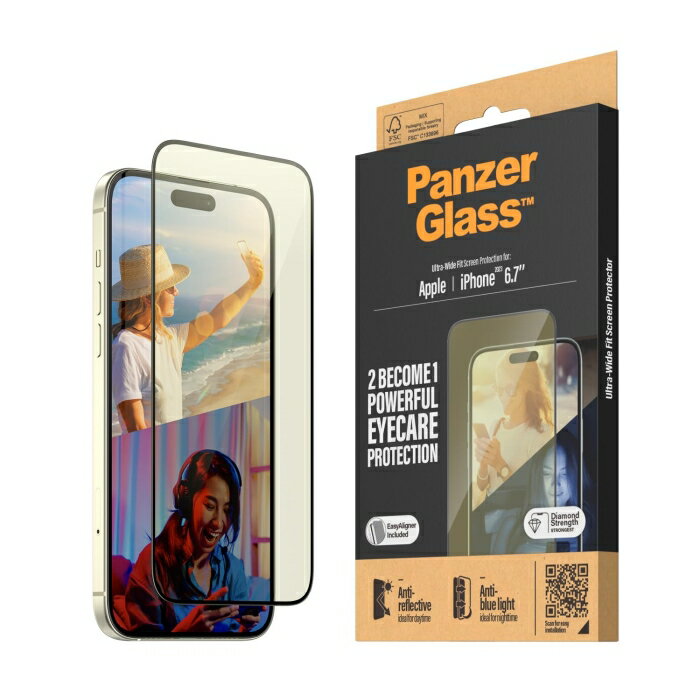 パンザグラス(Panzer Glass) PanzerGlass パンザグラス 2815 iPhone 15 Plus 2815 UWF 反射防止＆ブルーライトカット 治具付き -(2815)