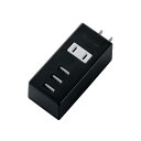 ELECOM エレコム USBタップ/USBメス×3/AC×1/縦挿し/ケーブル無/2.1A/ブラック(MOT-U05-2132BK)