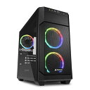 Sharkoon V1000W RGB マイクロタワーPCケース Micro-ATX / Mini-ITX対応 120mm ARGBファン3基・5.25インチベイ1基搭載 強化ガラス製サイドパネル 2.5インチドライブ2基搭載可能 SHA-V1000W RGB 日本正規代理店品(2)