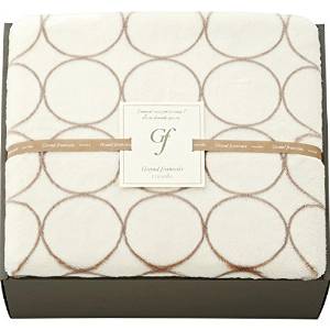 グランフランセN グランフランセ ヌーベル　ハイソフトタッチマイヤー毛布　アイボリー【GFN8106】