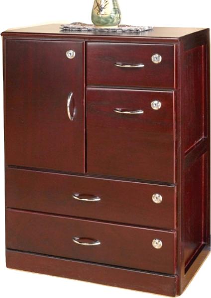 谷村実業 タック チェスト ダークブラウン 幅47×奥行33.5×高さ62.5cm