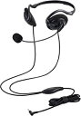 ELECOM エレコム 有線ヘッドセット/ネックバンド型/折りたたみ式/4極φ3.5mm/ブラック(HS-NB06TBK)