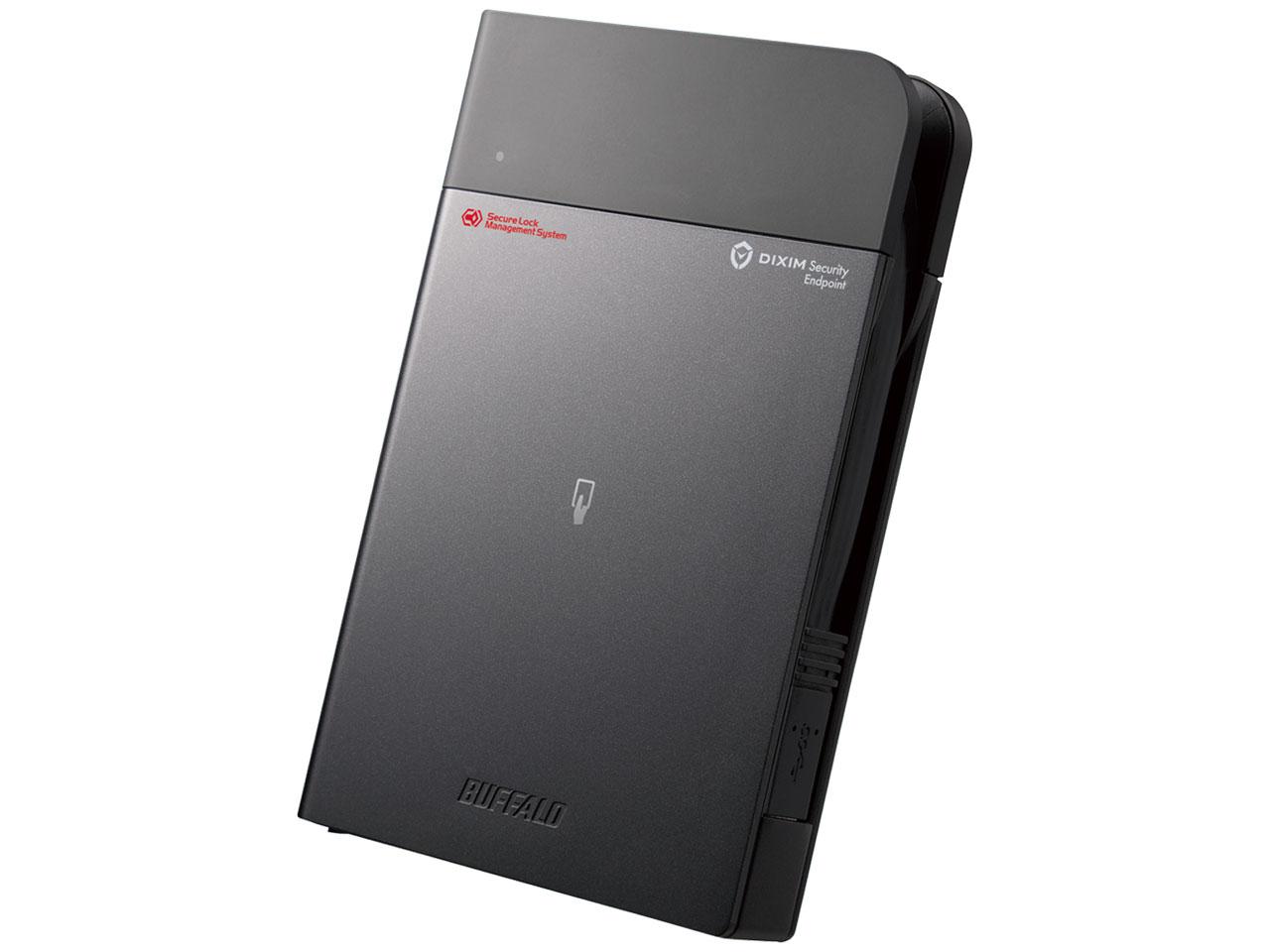 BUFFALO バッファロー ICカードセキュリティ ウイルスチェック 耐衝撃ポータブルHDD 1TB(HDS-PZN1.0U3E..