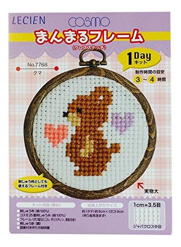 LECIEN (ルシアン) 刺繍キット クロスステッチ まんまるフレーム2 7768 (1116269)