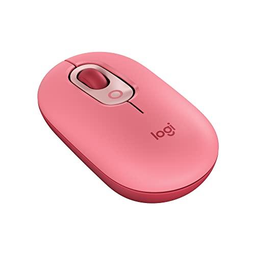 LOGICOOL ロジクール ロジクール POP MOUSE M370RO 静音 ワイヤレスマウス 無線 Bluetooth Logi Bolt Unifying非対応 左右対称 windows mac iPad Chrome OS Surface マウス スクロールホイール 無線マウス 静音マウス ローズ M370 国内正規品