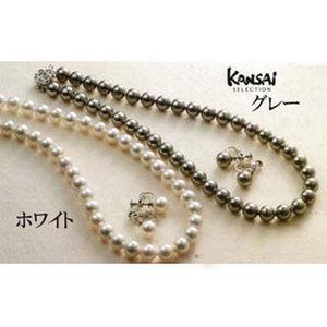 エイチ・ジー・エス カンサイセレクション　花珠貝パールネックレスセット　ホワイト　 29001W