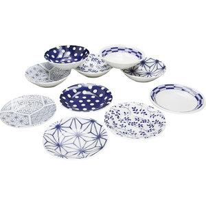 山勝美濃陶苑 染小紋 小鉢・取皿揃 KM‐5005AW