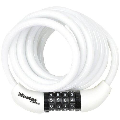 Master Lock 8221JADPROWHT ダイヤル式ケーブルロック ホワイト