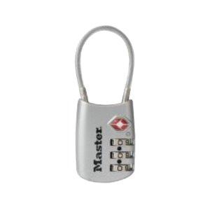 Master Lock 4688JADSLV 可変式TSAロック ワイヤータイプ シルバー
