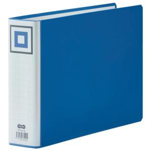 大塚商会 TANOSEE 両開きパイプ式ファイルV A4ヨコ 500枚収容 50mmとじ 背幅65mm 青 1冊