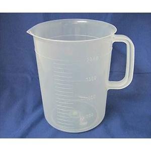 日本メデカルサイエンス PP手付ビーカー　2000mL（Ralic） M4-450-03 1個