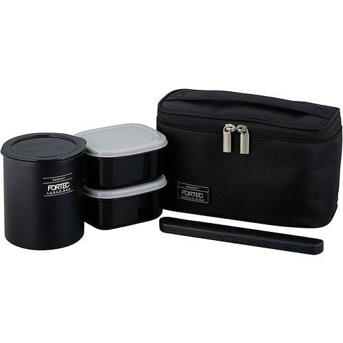 和平フレイズ フォルテック・ランチ スリム保温弁当箱640ml ブラック(FLR-8161) (1023592)【入数:12】