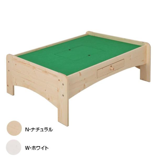 天然木キッズ プレイテーブル 幅120cm JJ-120PT W・ホワイト (1501610)