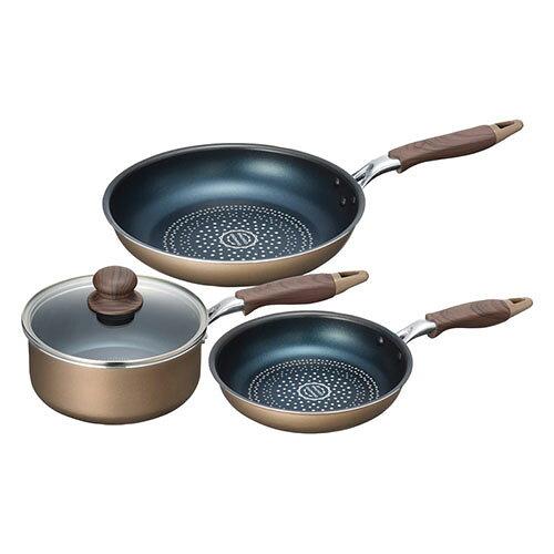 和平フレイズ 調理器具セット 片手鍋＆フライパン3点セット (1034371)【入数:4】