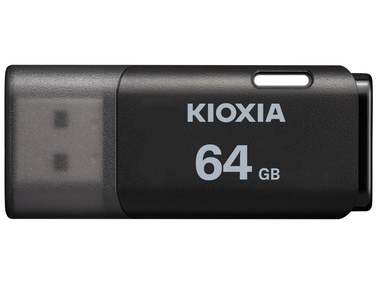 KIOXIA キオクシア TransMemory U202 USBフラッシュメモリ 64GB ブラック(KUC-2A064GK)