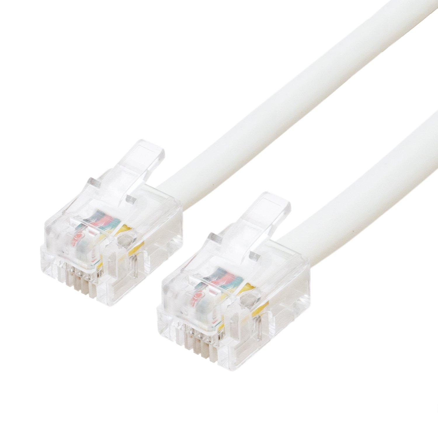 Modular （5 m+） - ナカバヤシ ミヨシ MCO 電話機コード 6極4芯 0.5m 白 DC-45/WH DC-45/WH