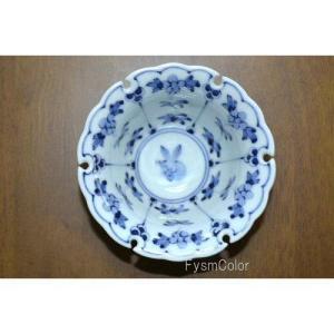 福田陶器店 割草花兎紋 雪輪小付 波佐見焼 日本製 (999991068)