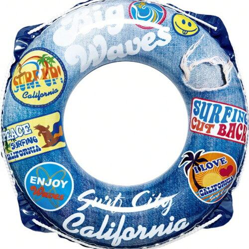 イガラシ ☆かんたん空気栓採用浮輪☆お子様用ウキワ☆ヴィンテージデニムウキワ60cm (RGB-560V)【入数:72】