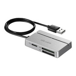 BUFFALO バッファロー USB2.0 マルチカードリーダー スタンダードモデル シルバー(BSCR100U2SV)