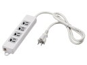 BUFFALO バッファロー BTML3430WH 3ピン式電源タップ 4個口 3m 変換アダプター付(BTML3430WH)