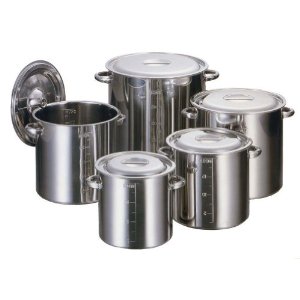 赤川器物製作所 1336742 AG18-8目盛付寸胴鍋42cm手付