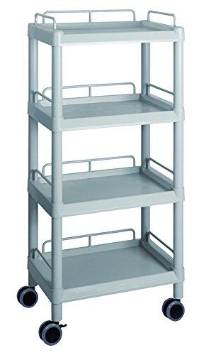 アズワン モバイルイージーカート（トールタイプ／レギュラー31）　4段　グレー ME31J 1個