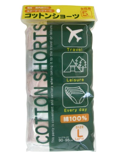 ヨック コットンショーツ 綿100% 女性用 Lサイズ 5枚入