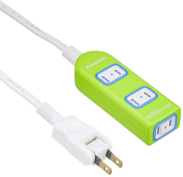PANASONIC パナソニック パナソニック ザ・タップX(3コ口)(2m)(グリーン) 1個 【単品】