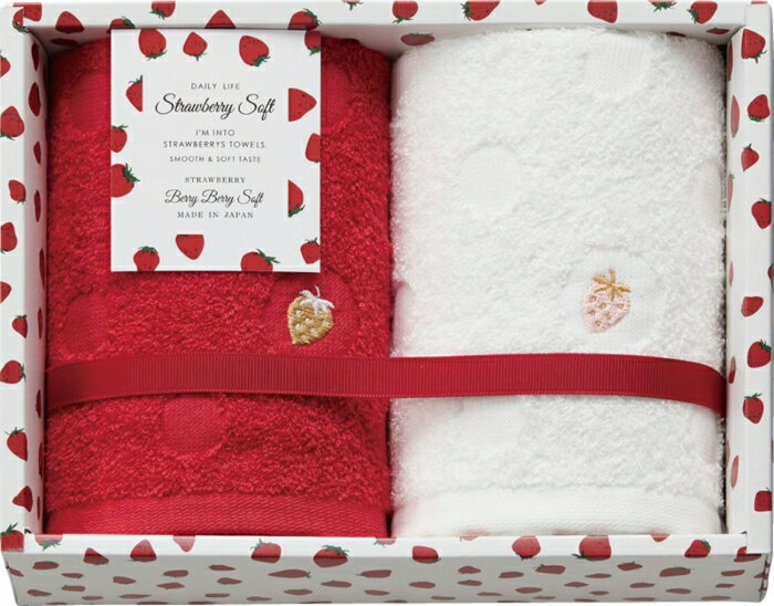 東栄産業 Strawberry Soft フェイスタオル2P STS4200