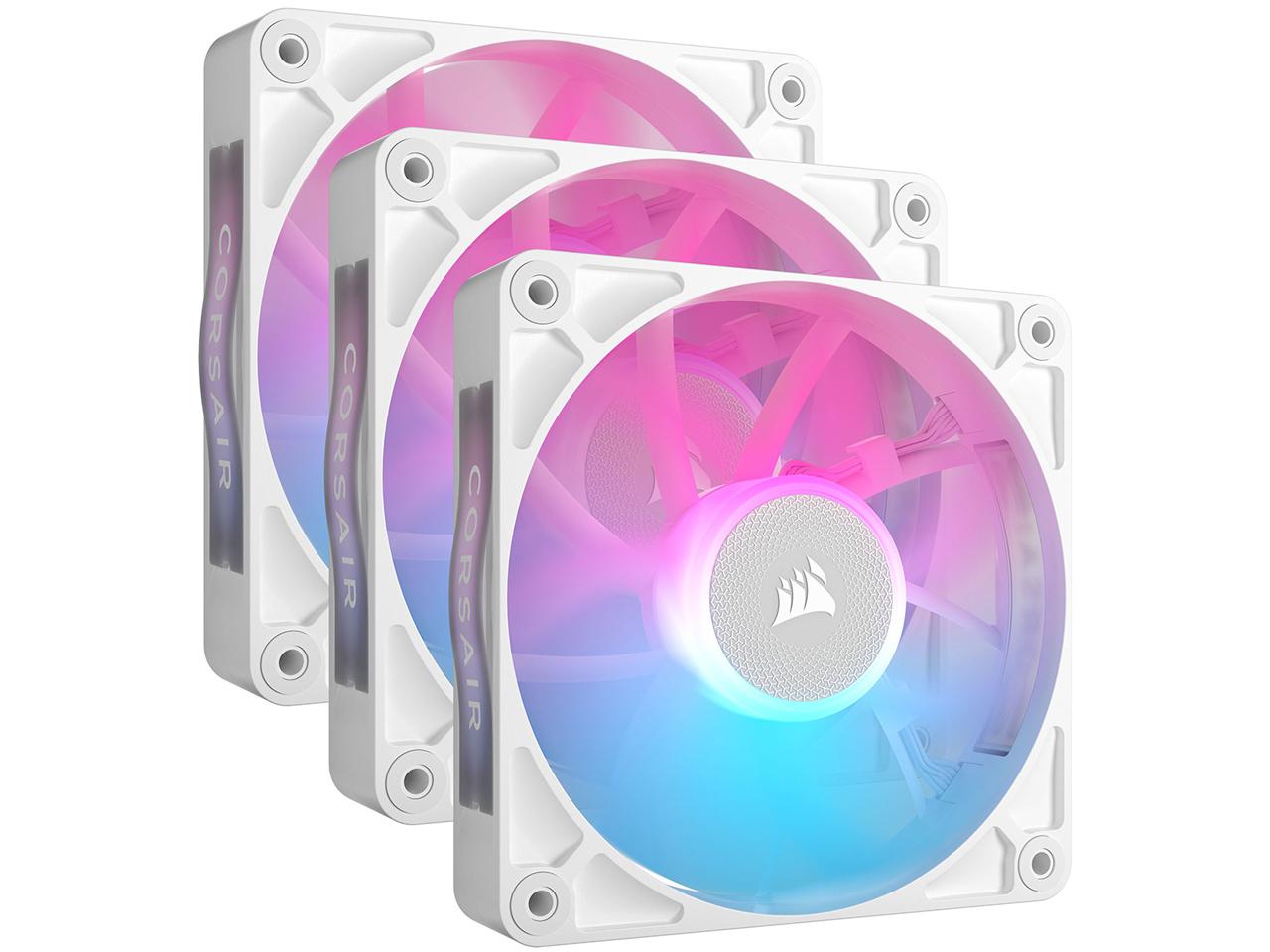 Corsair CO9051022WW ケースファンx3 [120mm /2100RPM]+コントローラー iCUE LINK RX120 RGB WHITE Triple Fan Kit ホワイト CO-9051022-WW