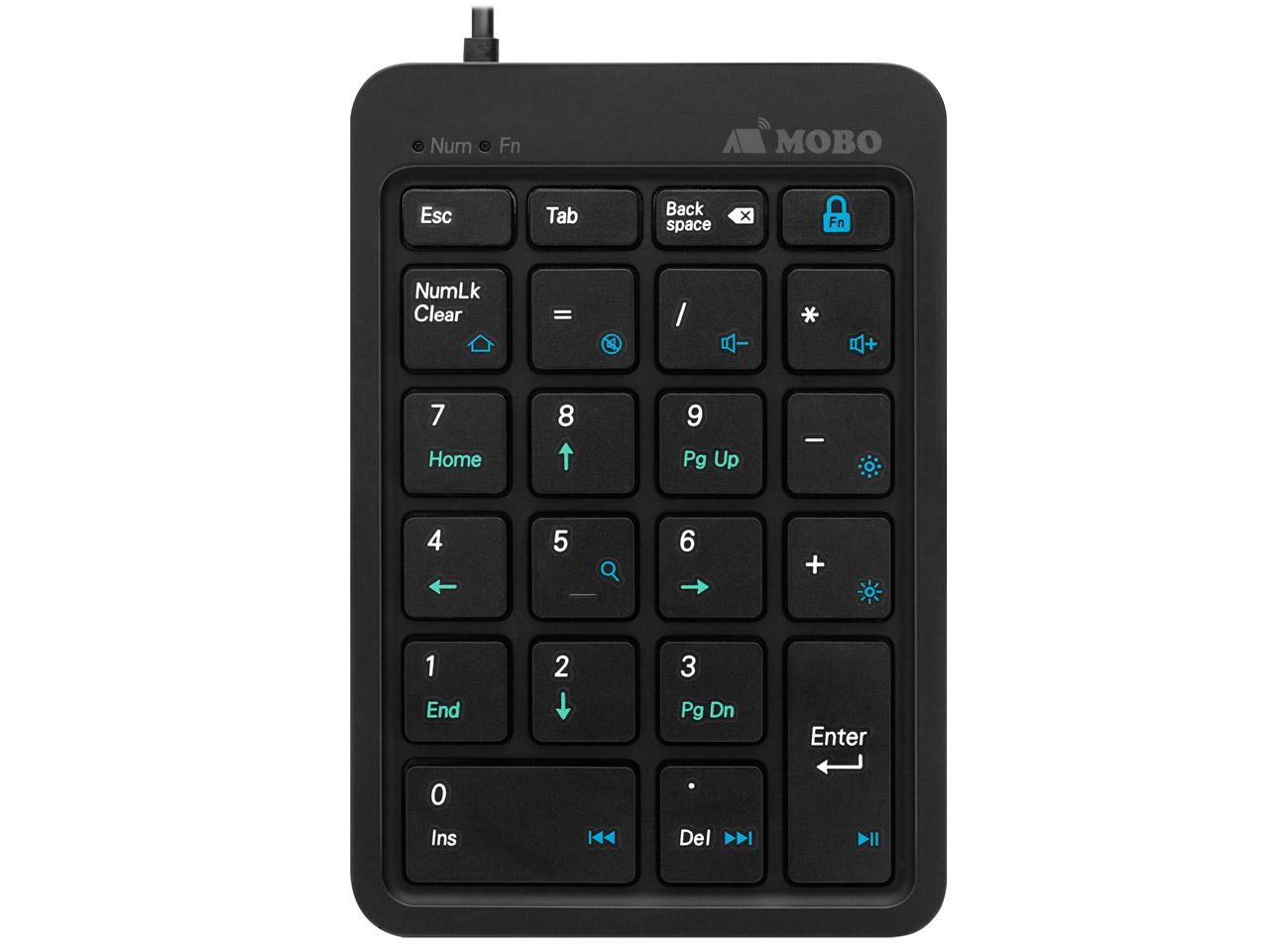 モボ(Mobo) AMNPW22BK テンキー TenkeyPad 2 Wired(Mac/Windows11対応) ブラック AM-NPW22-BK [有線 /USB]