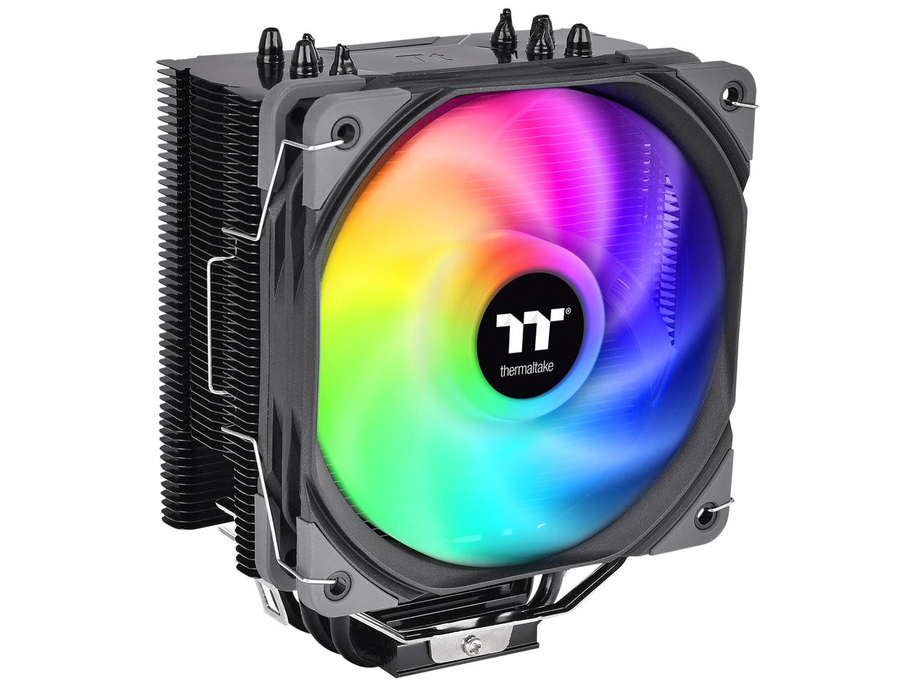 Thermaltake CLP105AL12SWA CPUクーラー 120mmファン [LGA1700/1200/1156/1155/1151/1150・AM5/AM4/AM3+/AM3/AM2+/AM2/FM2/FM1] UX200 SE ブラック CL-P105-AL12SW-A