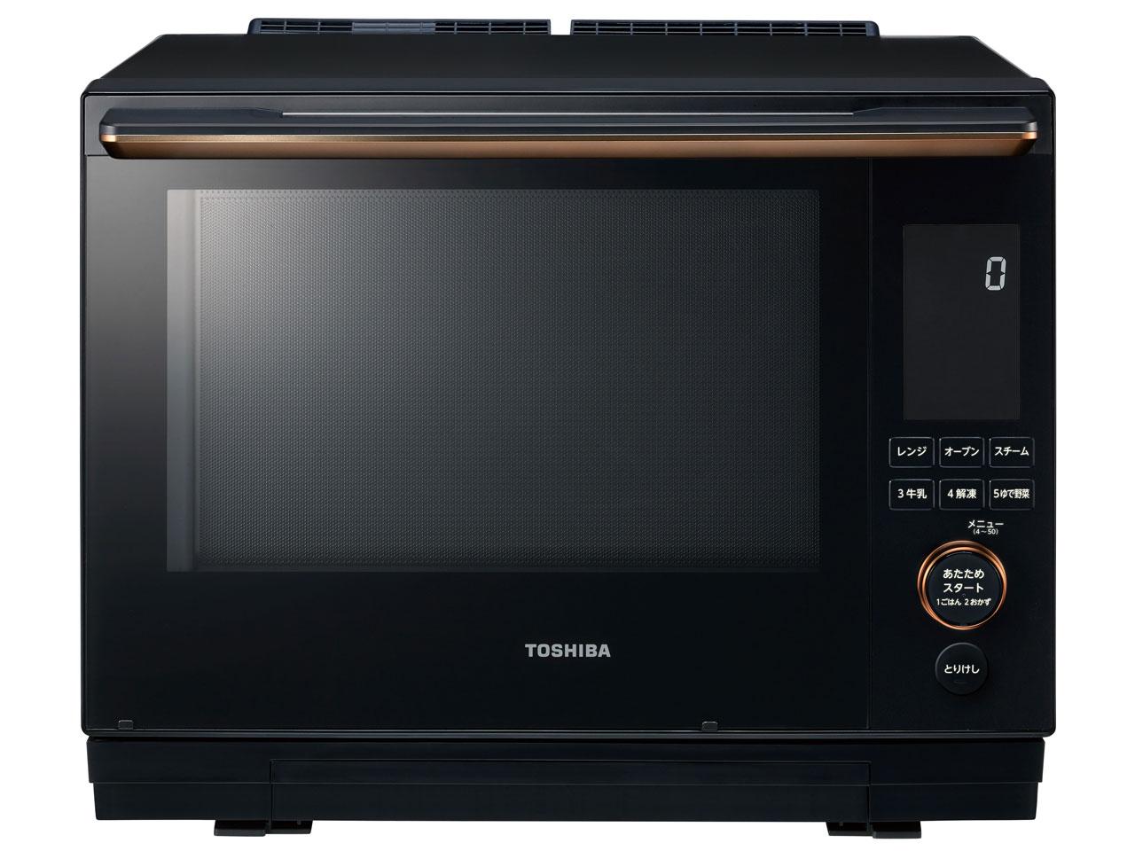 TOSHIBA 東芝 ERD5000AK 過熱水蒸気オーブンレンジ 石窯ドーム グランブラック ER-D5000A(K) [30L]