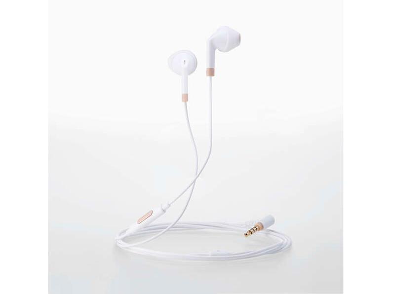 ELECOM エレコム EHPF13IMWHIL イヤホン 有線 マイク付き φ3.5mm 4極 L型プラグ セミオープン型 インナーイヤー 通話可能 【iPhone iPad Android スマホ タブレット Nintendo Switch (TM) 等3.5mm4極ミニジャック搭載機器対応】 ILMF ホワイト