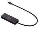 ELECOM エレコム USBHUB/USB-C/USB-A×3/HDMI×1/30cm/ブラック(U3H-MH3006BBK)