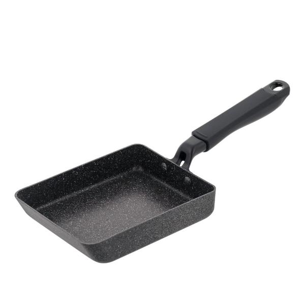 ベストコ 玉子焼き器 13×18cm IH ガス火対応 ダークグレー NM-356 ライトセンス マーブル