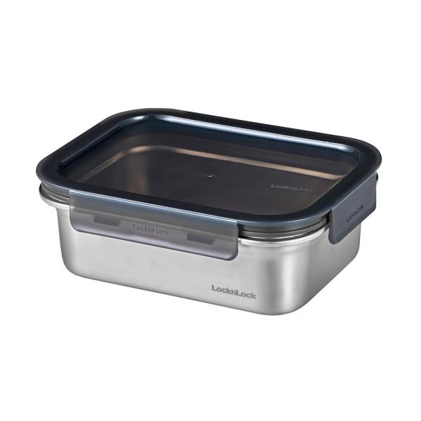 ベストコ ステンレス 保存容器 電子レンジ オーブン 食洗機 対応 1.2L 長方形 シルバー ロック＆ロック ステンハード LST515