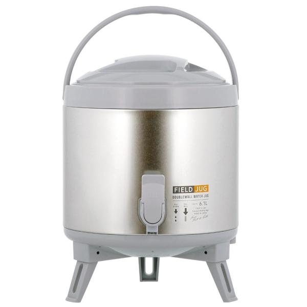 【在庫限即納】ベストコ ウォータージャグ コップ付 6.1L シルバー MA-1921 日本製