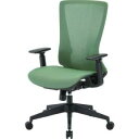 TRUSCO トラスコ中山 TRUSCO ハイバックメッシュチェア 肘付 グリーン (TMCCGR 8000)