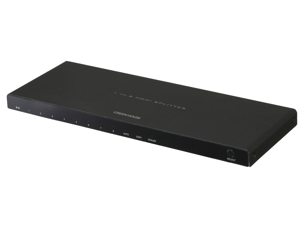 グリーンハウス(GREEN HOUSE) GHHSPA8BK HDMIスプリッター USB給電 Input1+Output8ポート GH-HSPA8-BK