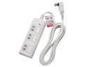 朝日電器 ELPA(エルパ) 耐雷サージ フラットスイッチ付タップ 3個口3m ホワイト WBS-LS303F(W) (1294605)