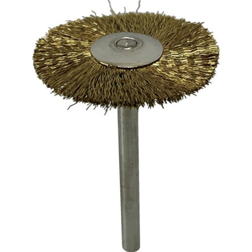 日本精密機械工作 リューター 軸付ホイール型ブラシ軸径(mm):3毛材:真ちゅう線 (B1420 8895)